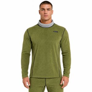 Reversible Herren-Unterwäsche-Oberteile aus farbblockiertem, doppelt gebürstetem Fleece