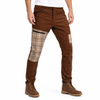 Herren-Wanderhose mit Karoeinsätzen aus Cord, Trekkinghose