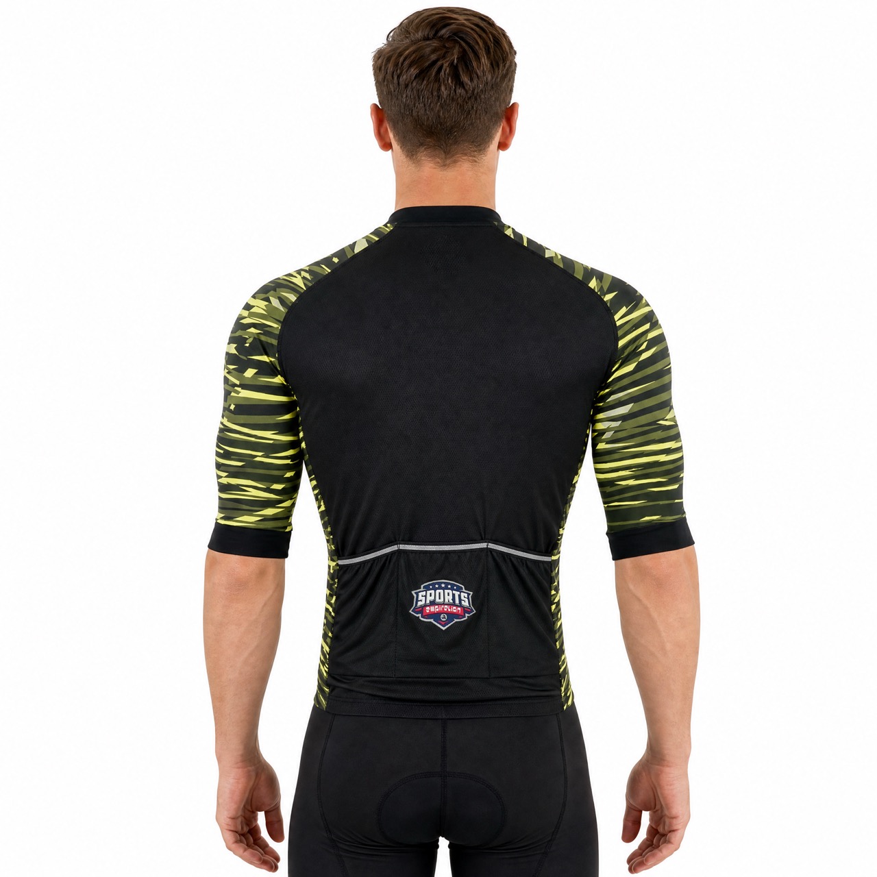 Kurzärmliges, mittelschweres Radtrikot mit Digitaldruck