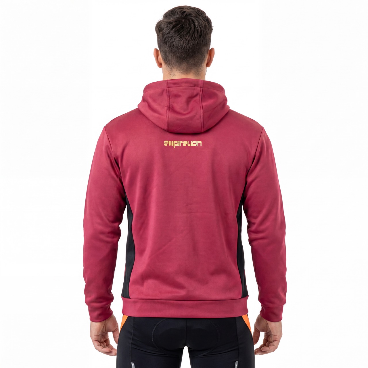 Übergroßer Sport-Kapuzenpullover mit Reißverschluss für Herren mit Logo-Print 