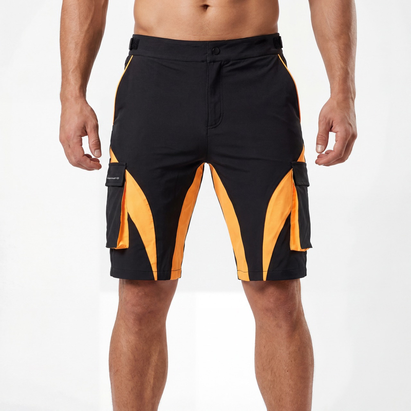 Sportliche Freizeit-Shorts für Herren mit 7 Reißverschlusstaschen