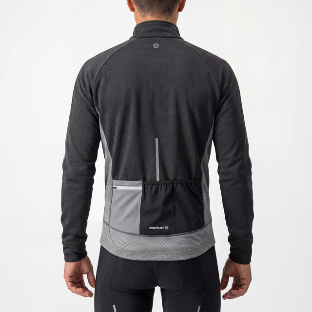 Farbblock-Radjacke mit reflektierenden Einsätzen