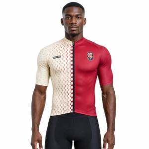 Kurzärmliges Radtrikot mit Allover-Print